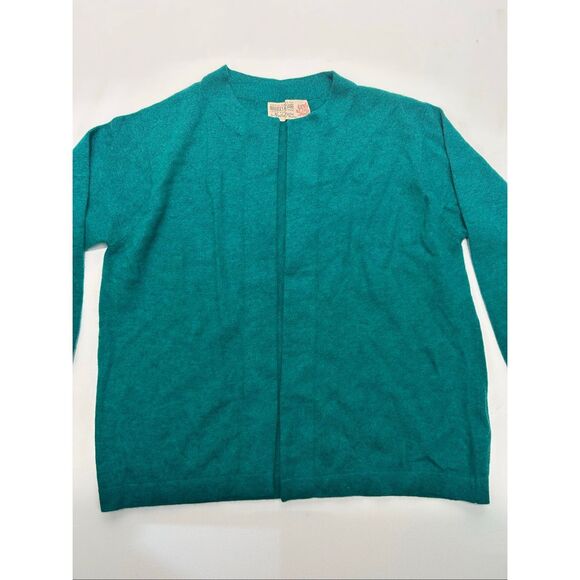 Vtg Ballantyne Of Peebles 100% Cashmere Cardigan Sweater Scotland - Picture 1 of 7